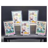 (5) Vintage 1982 Topps Football Bears HOF Great Walter Payton "Sweetness" Cards