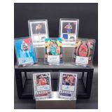 (5) Assorted NBA Auto Cards & (2) Jersey Cards