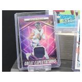 (4) Assorted NFL Jersey Cards & (1) NFL Auto Card