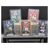 (5) Assorted NFL Football Rookie Player Cards