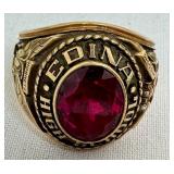 1972 Edina High School Hornets Class Ring 10K Gold - Size 8.5