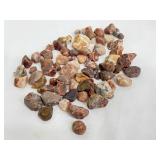 Collection of Rough Agate and Jasper Stones for Tumbling or Craft Use