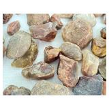 Collection of Rough Agate and Jasper Stones for Tumbling or Craft Use