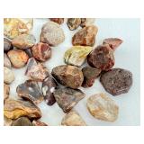 Collection of Rough Agate and Jasper Stones for Tumbling or Craft Use