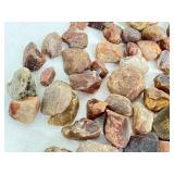 Collection of Rough Agate and Jasper Stones for Tumbling or Craft Use