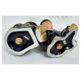 Set of 4 Asian-Inspired Vintage Ceramic Salt and Pepper Shaker Pairs