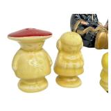 Set of 4 Asian-Inspired Vintage Ceramic Salt and Pepper Shaker Pairs