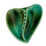 Vintage Red Wing Pottery Planter 741 and Green Ceramic Leaf Dish