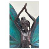 Meyda Tiffany Style Stained Glass Butterfly Fairy Lamp
