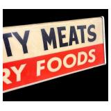 Vintage Light-Up Quality Meats Dairy Foods Sign