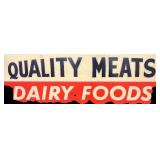 Vintage Light-Up Quality Meats Dairy Foods Sign