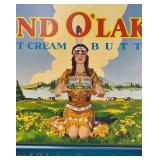 Vintage Land O Lakes Sweet Cream Butter Metal Tray and Recipe Box