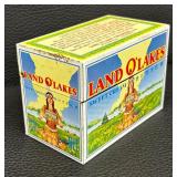 Vintage Land O Lakes Sweet Cream Butter Metal Tray and Recipe Box