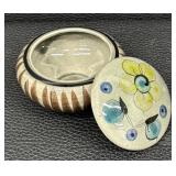 Hand-Painted Mexican Pottery Trinket Dish