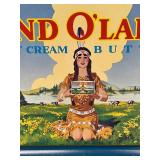 Vintage Land O Lakes Metal Recipe Box and Tray