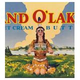 Vintage Land O Lakes Sweet Cream Butter Metal Tray and Recipe Box