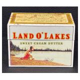 Vintage Land O Lakes Sweet Cream Butter Metal Tray and Recipe Box