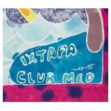 Framed Ixtapa Club Med Hand Dyed Tapestry