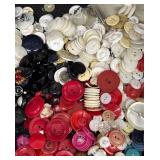 Large Collection of Vintage Buttons Assorted Styles and Colors