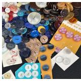 Large Collection of Vintage Buttons Assorted Styles and Colors