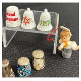 Assorted Decorative Thimble Collection Ceramic and Metal Designs