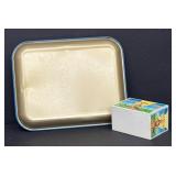 Vintage Land O Lakes Metal Recipe Box and Advertising Tray