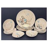 Vintage Redwing Bob White Patterned Dinnerware
