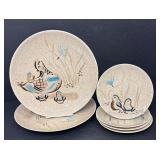 Vintage Redwing Bob White Patterned Dinnerware