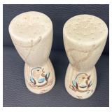 Vintage Red Wing Bob White Stoneware Platter, Pitcher and Salt & Pepper Shakers Set