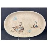 Vintage Red Wing Bob White Stoneware Platter, Pitcher and Salt & Pepper Shakers Set