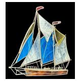Stained Glass Sailboat Decor
