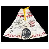 Vintage Teepee Shaped Hanky and Pantyhose Laundry Bag