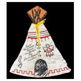 Vintage Teepee Shaped Hanky and Pantyhose Laundry Bag