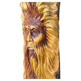Gatlinburg Wooden Tree Spirit Carving by C. Howard
