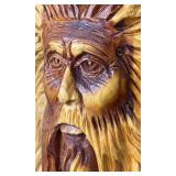 Gatlinburg Wooden Tree Spirit Carving by C. Howard