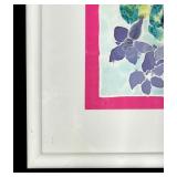 Framed Colorful Hand Dyed Floral Tapestry by LB
