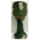 Antique Roseville Pottery Dogwood Jardiniere and Pedestal Set