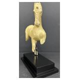 Restoration Hardware Cheval Horse Small Sculpture on Black Base