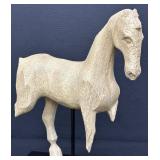 Restoration Hardware Cheval Horse Small Sculpture on Black Base