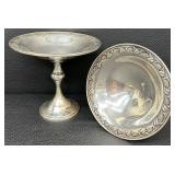 Pair of Gorham Sterling Silver  Weighted Compote Dishes