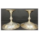 Pair of Gorham Sterling Silver  Weighted Compote Dishes