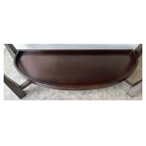 Contemporary Glass Top Console Table with Lower Shelf