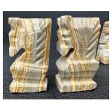 Onyx Stone Chess Set with Carved Board and Pieces