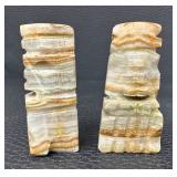 Onyx Stone Chess Set with Carved Board and Pieces