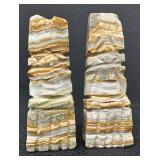 Onyx Stone Chess Set with Carved Board and Pieces