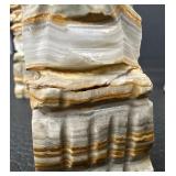 Onyx Stone Chess Set with Carved Board and Pieces