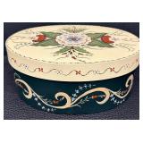 Scandinavian Folk Art Painted Kurbits Box by Dorothy F. Anderson, 1988