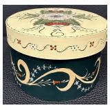 Scandinavian Folk Art Painted Kurbits Box by Dorothy F. Anderson, 1988