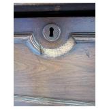 Antique Victorian Walnut Step Back Dresser with Ornate Carvings