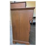 Antique Victorian Walnut Step Back Dresser with Ornate Carvings